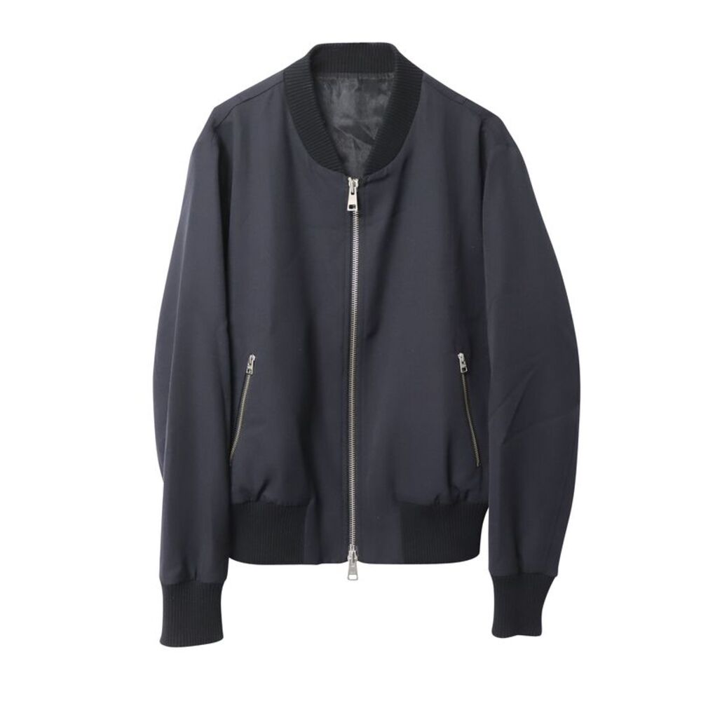 Ami Paris Bomber Jacket in Black Wool